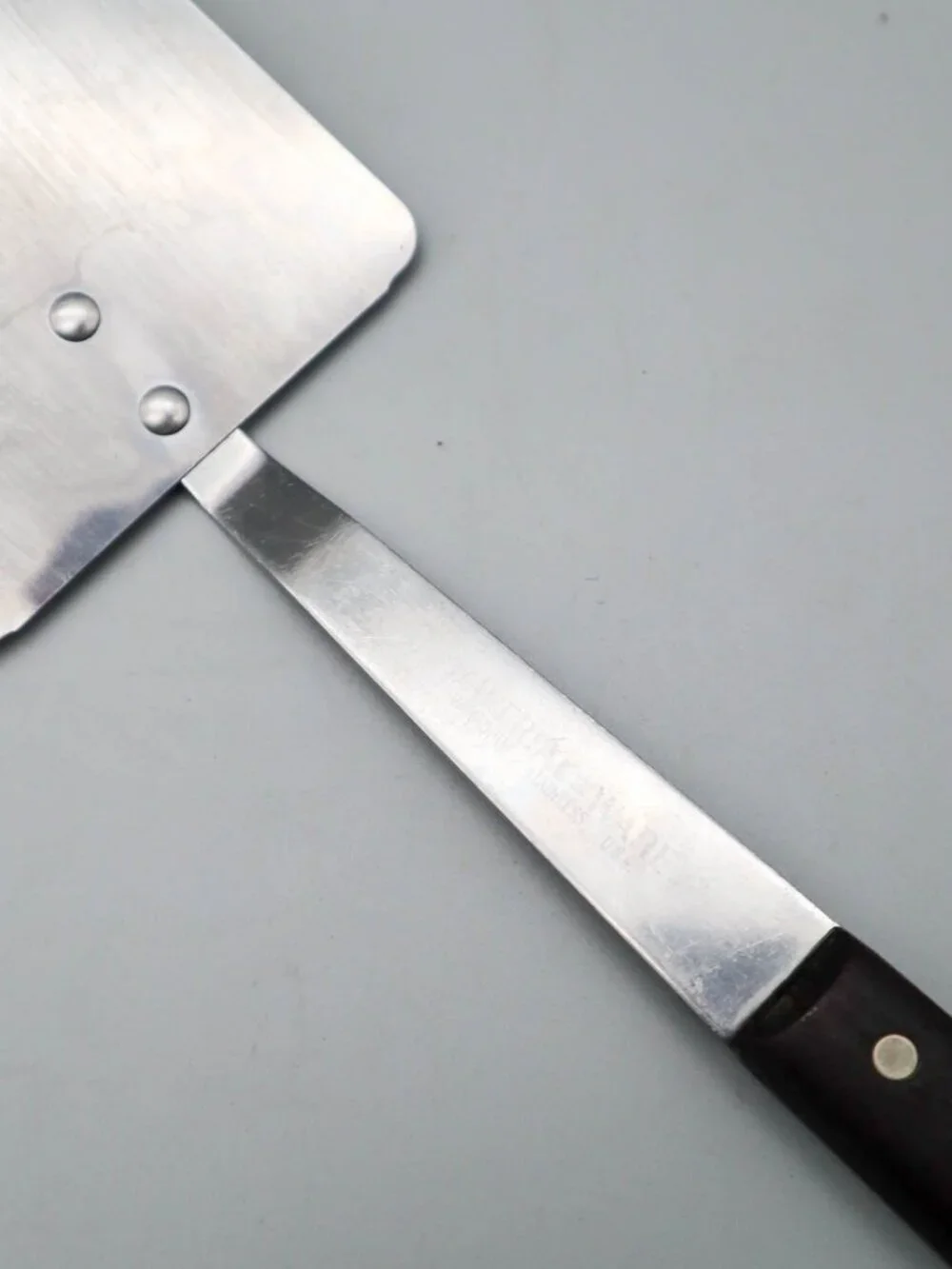 Vtg Imperial Ware Vanadium Stainless Steel & Wood Spatula Flipper Turner USA